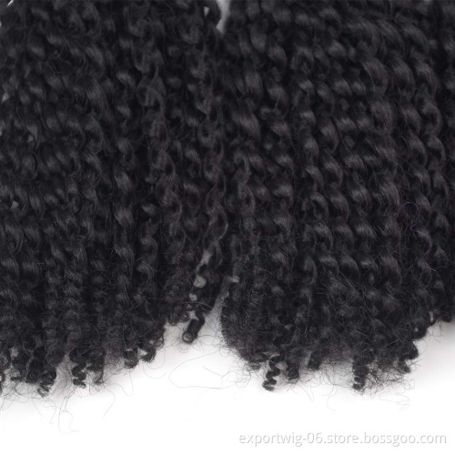 3pcs/pack 8 Inches Marley Mali Bob  Braids Hair Braid Kinky Curly Twist Crochet Hair Extension Curly Soft Synthetic Manufacturer